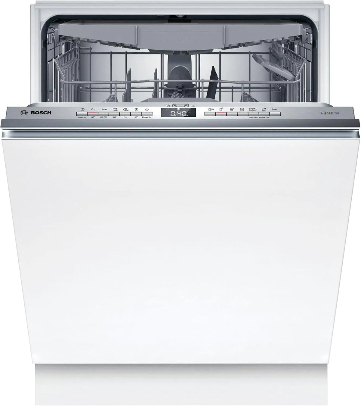 Bosch lave-vaisselle SMH4ECX28E, largeur 60 cm, tiroir à couverts, charnière Vario, SpeedPerfect+, série 4, intelligent, à intégration totale