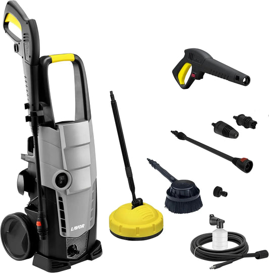 Nettoyeur haute pression Lavor, 150 Bar Max, 450 l/h Max, 150 GL avec Brosse Rotative et Accessoire Lave sols, puissance 2100W