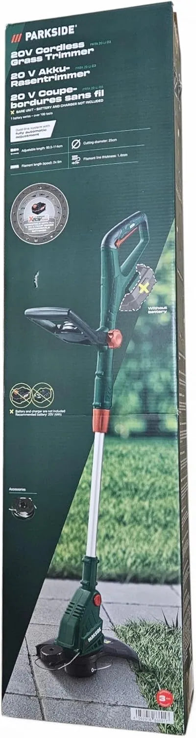 Parkside tondeuse à gazon PRTA 20, Li B2, avec batterie et chargeur X 20 V Team, sans fil