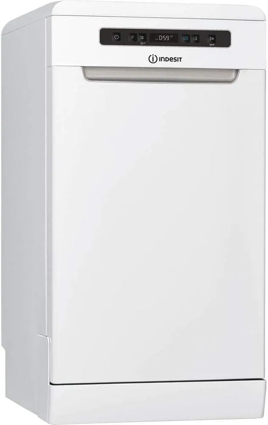 Indesit lave-vaisselle 3T224, DSFO Autonome 10 places A++, largeur 45 cm, 1,3 m, Lave-vaisselles, Compact, Boutons, finition blanche, finition noire