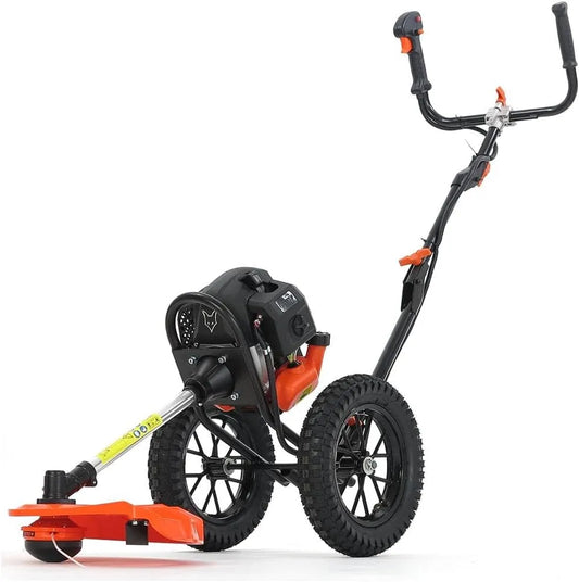 Fuxtec débroussailleuse FX-FSR152 52cm3, Thermique Coupe Bordure à Roues Bobine de Fil, Ultra Maniable