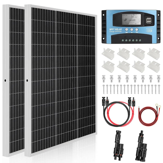 MPPT 30 A Kit de, panneau solaire 240 W 12 V: panneaux solaires DERUXI 2 x 120 W pour caravane: 2