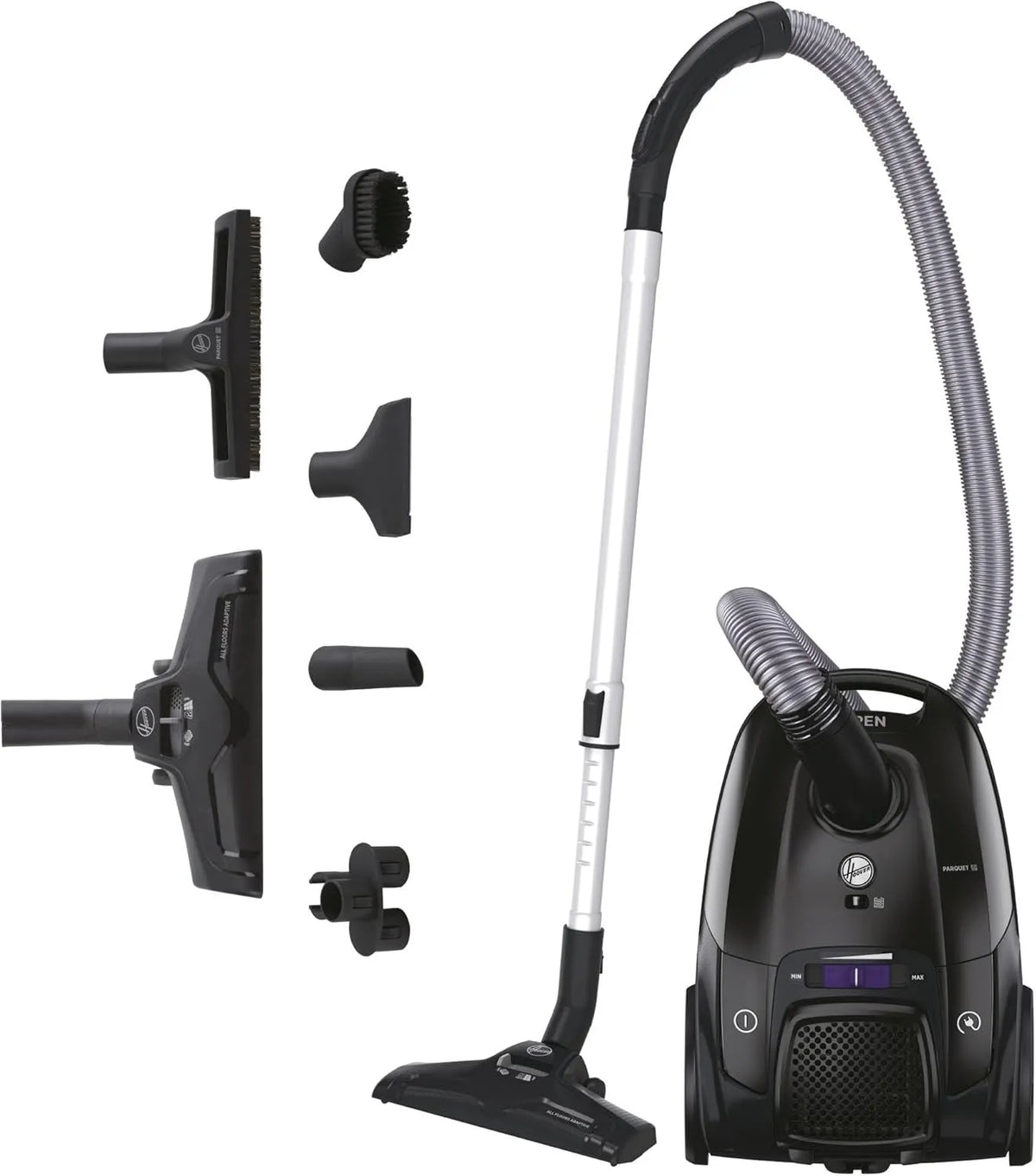 Hoover aspirateur 69dBA EPA12 TXLZ72HM, Capacité 3,5L, Telios Extra Lite Traineau avec Sac Compact Silencieux, Accessoires, Puissant 700W