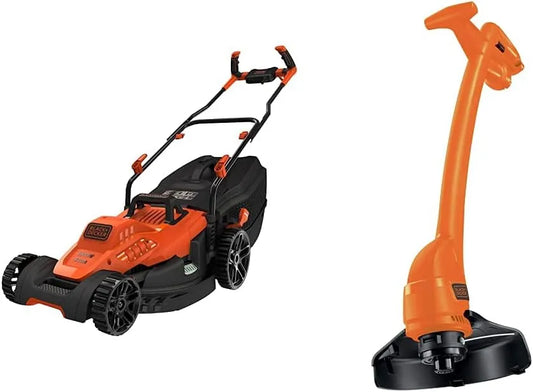 Black+Decker tondeuse, Filaire 1800W, à Gazon Electrique 42 cm & Coupe-Bordures Filaire 350W, Coupe-Bordures Electrique 25 cm avec 2 Poignées