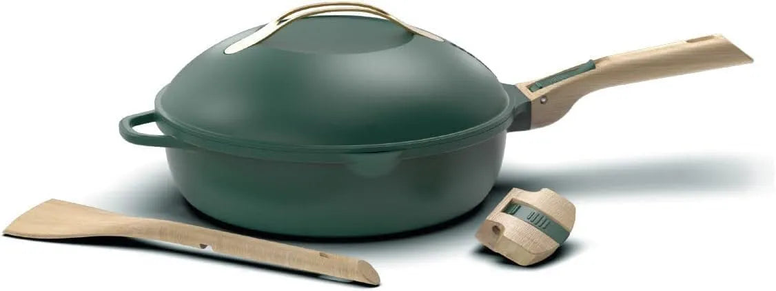 Cocotte MODELE 24, largeur 24 cm, La Fabuleuse poêle 8 en 1, 2 poignées amovibles, COOKUT, 'PETIT cm, spatule en bois, casserole, sauteuse