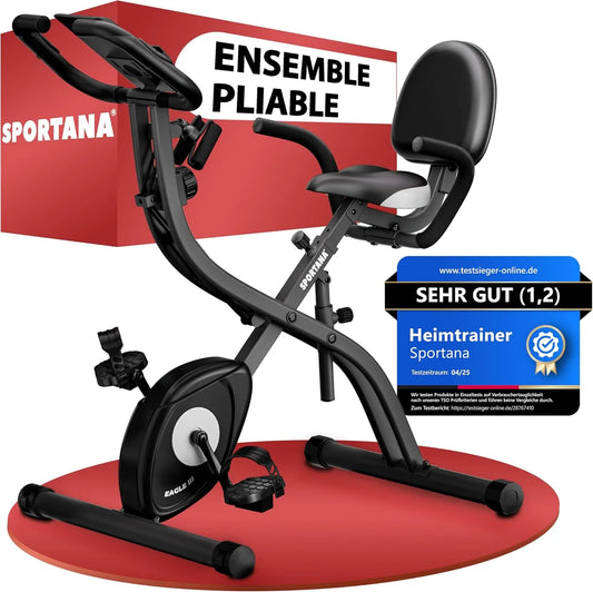 Vélo Eagle, Vélos D'appartement fréquence cardiaque Capacité 140 kg, Résistance réglable 16 niveaux, Velo Appartement Connecté, d'intérieur silencieux