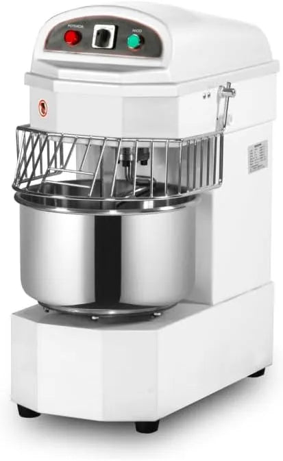 Pâte Professionnel capacité 20 Litres Pétrin à, 1 Vitesse, Cuve Fixe, Haute Performance, puissance 1100W, Inox