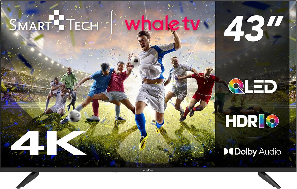 Smart TV UHD 43 OS-43QH02V 3xHDMI, Smart Tech TV QLED 4K ', largeur 108 cm, 2xUSB, Whale - Molotov, Netflix, Prime Video, Disney+, Son Dolby