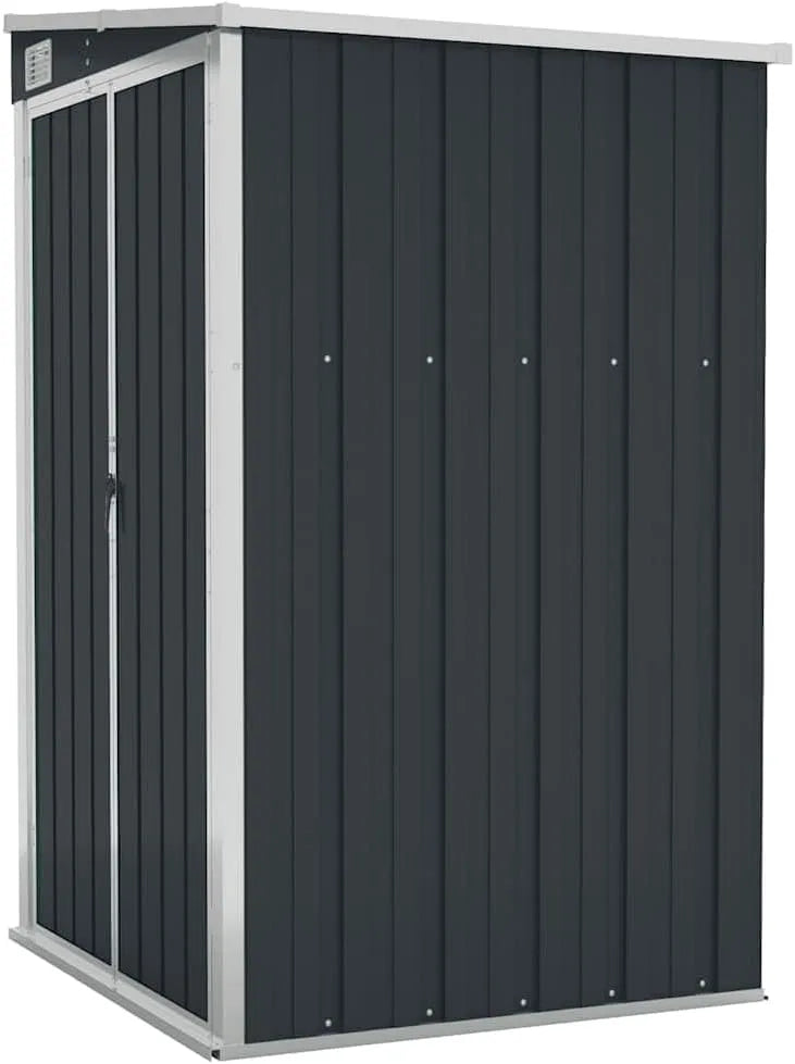 Abri de jardin vidaXL, Remise de Jardin Murale Hangar de Terrasse Maison de Stockage Meuble de Patio Extérieur Anthracite 118x100x178 cm Acier
