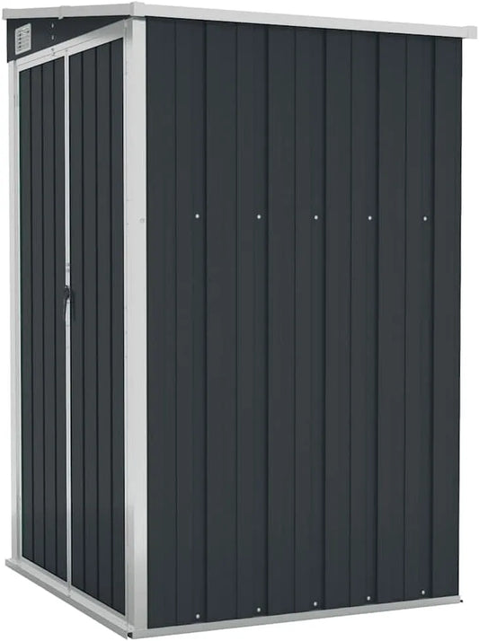 Abri de jardin vidaXL, Remise de Jardin Murale Hangar de Terrasse Maison de Stockage Meuble de Patio Extérieur Anthracite 118x100x178 cm Acier
