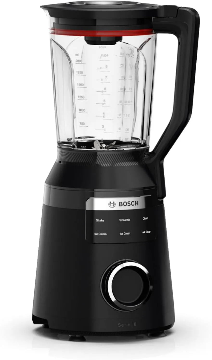 Bosch blender MMB6652B, moteur 1800 watts, 6 programmes automatiques, finition noire, VitaPower Série 6, haute performance, bol résistant en tritan