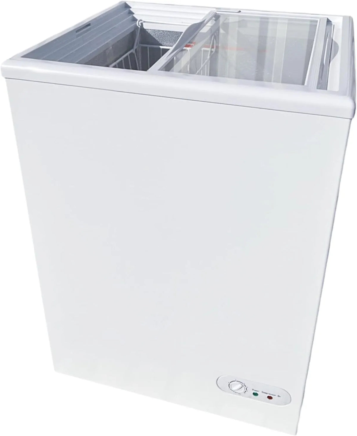 Congélateur, C Vitré 97L, 18°C, Vitre Plate Coulissante, Panier Inclus, Compact, finition blanche