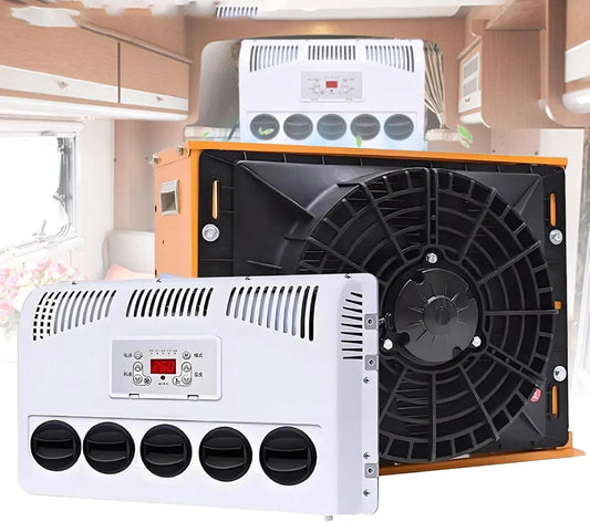 Climatiseur, système de refroidissement électrique 11 000 BTU, de type fendu pour cabine de camion et camping-car