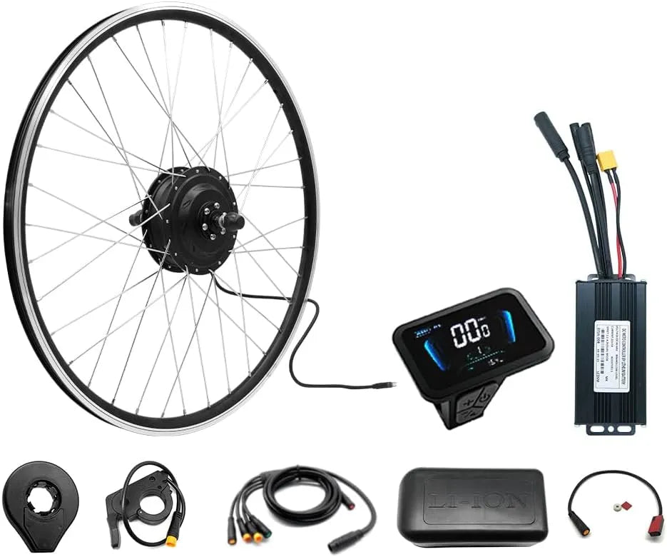 Vélo électrique 700C, ESOULBIKE Kit de Conversion 48V 500W, Moteur de Moyeu à Cassette Arrière pour 26', 27,5', 28', 29'