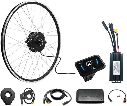 Vélo électrique 700C, ESOULBIKE Kit de Conversion 48V 500W, Moteur de Moyeu à Cassette Arrière pour 26', 27,5', 28', 29'