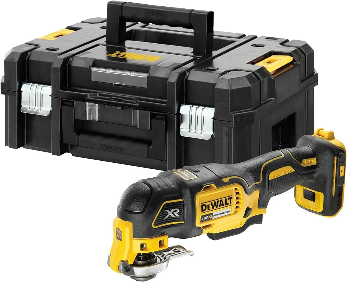 DeWalt modèle DCS356NT-XJ, Multicutter 18v, 35 accessoires, 3 positions de réglage de la butée de profondeur, changement de lame facile