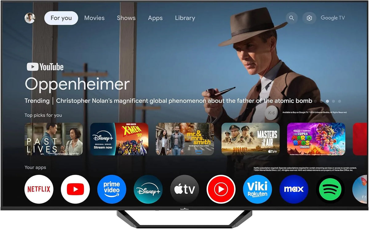 Smart TV UHD 65 65QG06K3 4xHDMI, Smart Tech TV QLED 4K ', Son Dolby Digital Plus 2 * 10 Watts, largeur 164 cm, 2xUSB