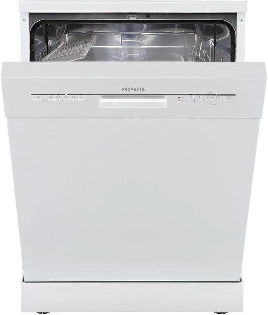 Respekta lave-vaisselle GSPS60W-12, largeur 60 cm, 49 dB, 5 programmes, Bena, pose libre, départ différé, ouverture automatique, classe énergétique D