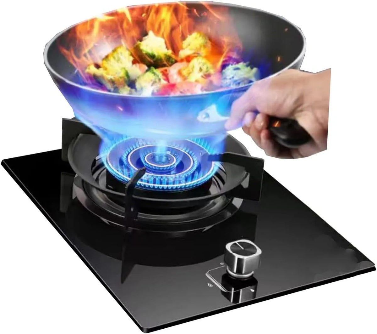 Table de cuisson, Brûleur Wok À Anneau De Feu 5,2 KW, NG, À Gaz 1 Brûleur, Compacte For Et L'extérieur