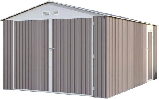 15,36 m² Garage métal, Nevada avec Porte battante