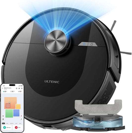 Aspirateur robot Ultenic, 6000Pa&Longue Durée, Ultra Mince Silencieux, APP, IFTTT