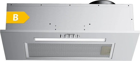 CIARRA hotte aspirante CBCS5913D, Hotte Encastrable 300 m³/h, largeur 52cm, Intégrée, Filtre à Charbon Non Inclus, classe énergétique B