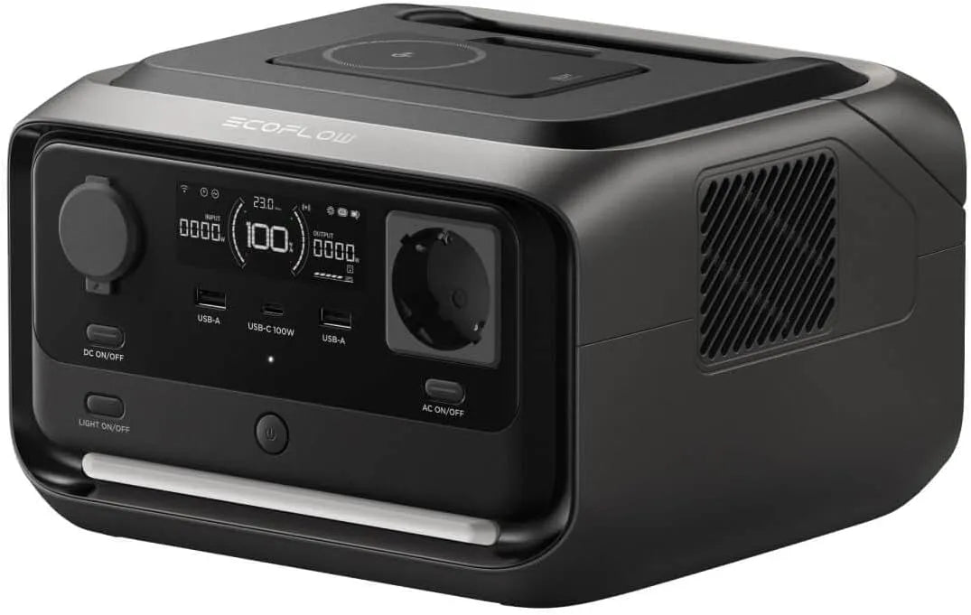 Station électrique portable 5000 LFP 286, portable EF ECOFLOW RIVER 3 Plus sans fil et batterie externe mAh, jusqu'à 1200 W de sortie, 5000 mAh