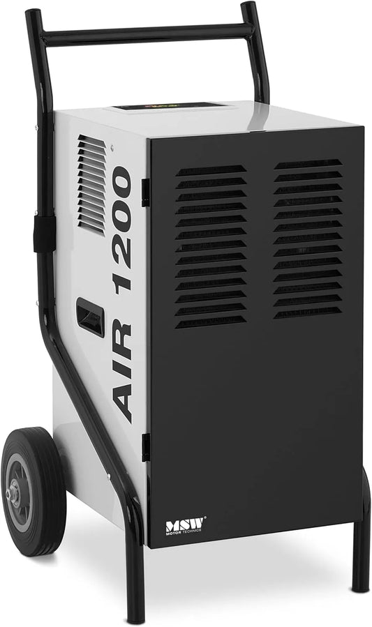 Déshumidificateur l/24 MSW, Capacité 50 l, 24 h, Surface jusqu'à 90 m², Circulation d'air 630 m³/h, de chantier professionnel, modèle l, Écran LED