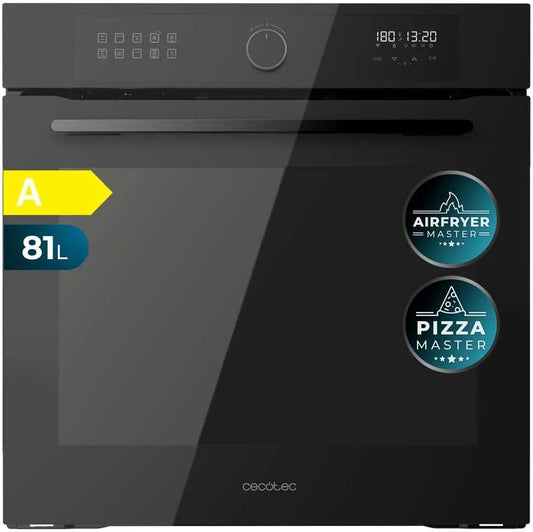 Cecotec four AF316000, capacité 81 L, 3D Cooking, Steam Assist, Defrost, Encastrable Multifonction 60 cm Bolero Hexa Glass Black A 3400 W