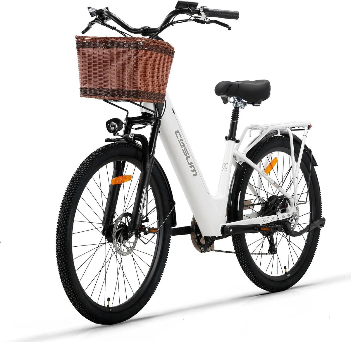 Vélo électrique cysum X-City, 26 Pouces Step-Thru, 7 niveaux de vitesse, Urbain E-Bike pour Adultes, 7 niveaux de vitesse
