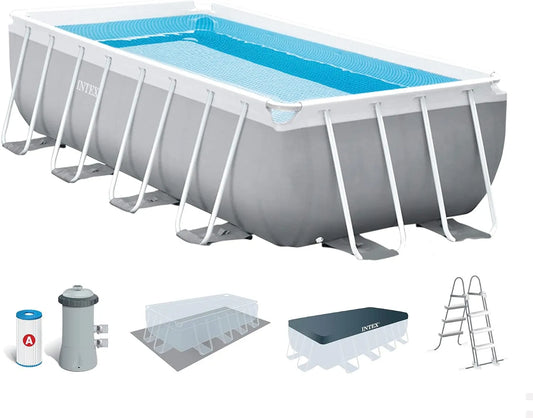 Intex kit Piscine Prism Frame rectangulaire Angulaire Tubulaire, 1,07m, 4,88 x, 2,44 x