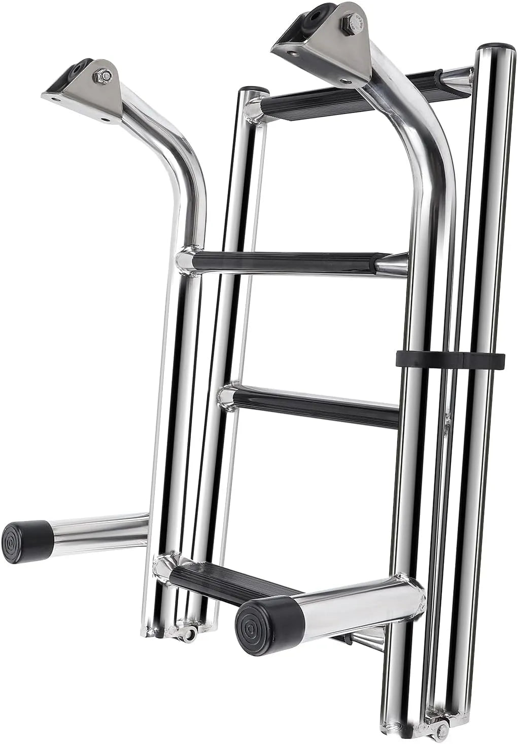 Bateau à 4 Marches Échelle de, Pont de Natation Echelle Piscine Hors Sol INOX Pliable pour Bateau, Yacht