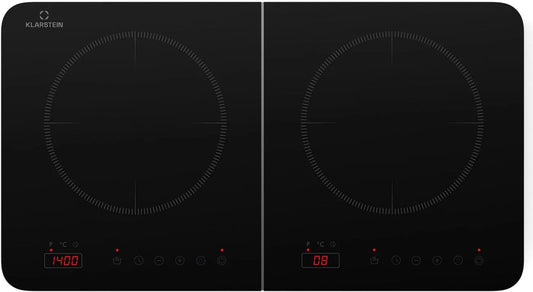Klarstein plaque de cuisson, tension 240v, Induction 2 Feux, puissance 3500W x2 Tables de Cuisson à Induction Electrique, Double Chauffante
