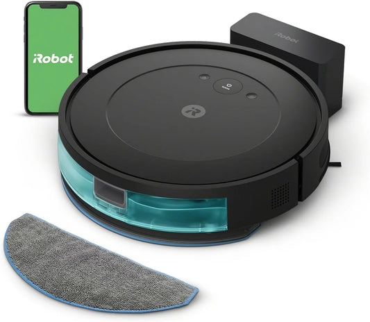 Aspirateur Y0110, Système de Nettoyage en 4 étapes -3 Niveaux d'aspiration, Efficace et Puissant, iRobot Roomba Combo Essential