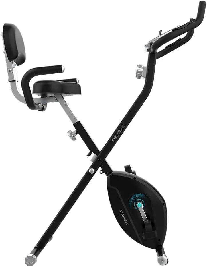 Cecotec vélo, 8 niveaux, Volant d'Inertie 1,5k, 2,5 et 3kg, Statique Pliable Magnétique X-Bike avec Écran LCD, Résistance Variable, Selle Confort