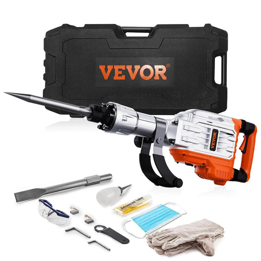 Vevor, Marteau de Démolition 3500 W Marteau-Piqueur 60 J 1900 BPM Marteau Perforateur