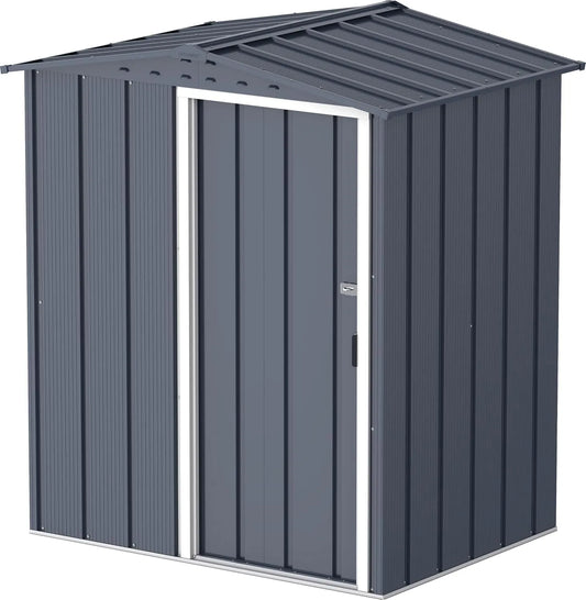 Abri de jardin, en métal galvanisé à chaud, structure de toit renforcée, anthracite, Duramax ECO 5 x 4, 1.56 m², Pour stockage d'outils