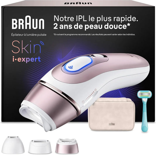 Braun modèle, Epilateur Lumiere Pulsee Smart Skin i PL7311, 3 Têtes, expert, Alternative Au Laser à Domicile, Réduction Semi-Définitive Des Poils
