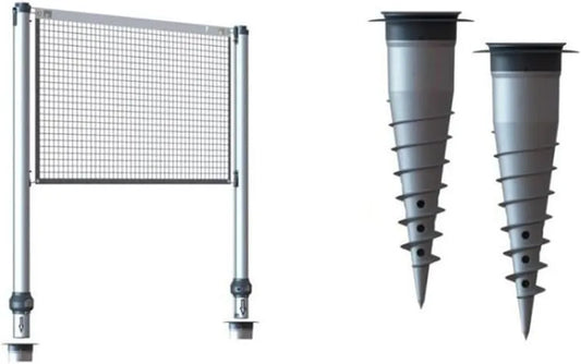 GARD&ROCK, Kit poteaux multisports télescopique + 2 bases d'ancrage, Équipement de jardin