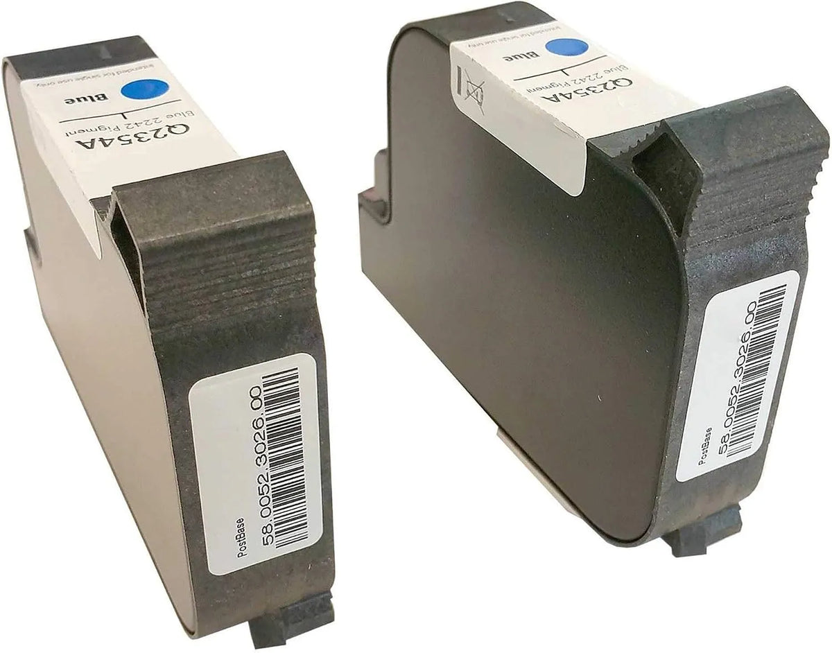 2 cartouches d'encre capacité 42 ml compatibles avec FP Posbase 30 45 65 85 100 bleue avec puce