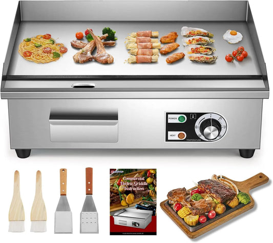 Électrique Professionnelle 22' Moongiantgo Plancha, puissance 3000w, 0-300°c, Teppanyaki Antiadhésif Pour Restaurants, Cuisines