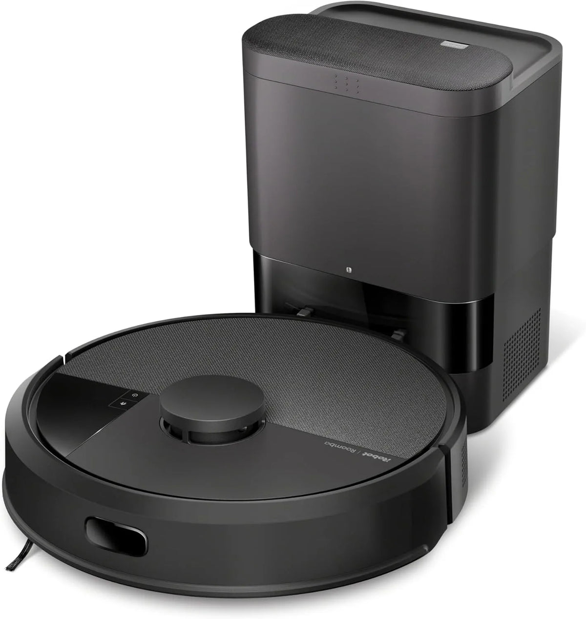 Aspirateur 2en1, iRobot Roomba 105 Combo+AutoEmpty Dock, Aspiration de 7KPa, 4 Niveaux d'Aspiration, Robot Laveur, Navigation LiDAR, finition noire