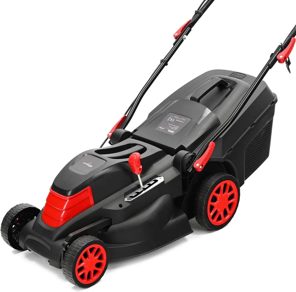Tondeuse à gazon LEHMANN, puissance 1600 W, Bac de Ramassage 40 L, 3450 TR/Min, Électrique pour pelouses Jusqu'à 1000 m², Largeur de Coupe 38 cm
