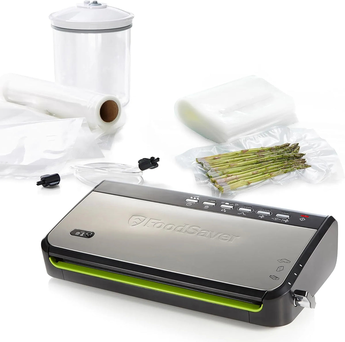 FFS005X FoodSaver, Machine sous Vide avec Compartiment de Rangement pour Rouleau et Cutter, Fonction Pulse pour Aliments Fragiles