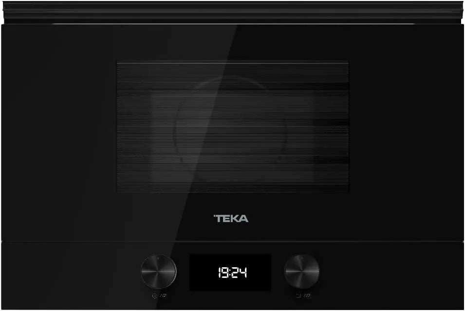Four à micro-ondes ML 8220 BIS TEKA L, sortie 850 W, TEKA L encastrable avec grill, 9 menus, verre finition noire, capacité 22 l, intérieur céramique