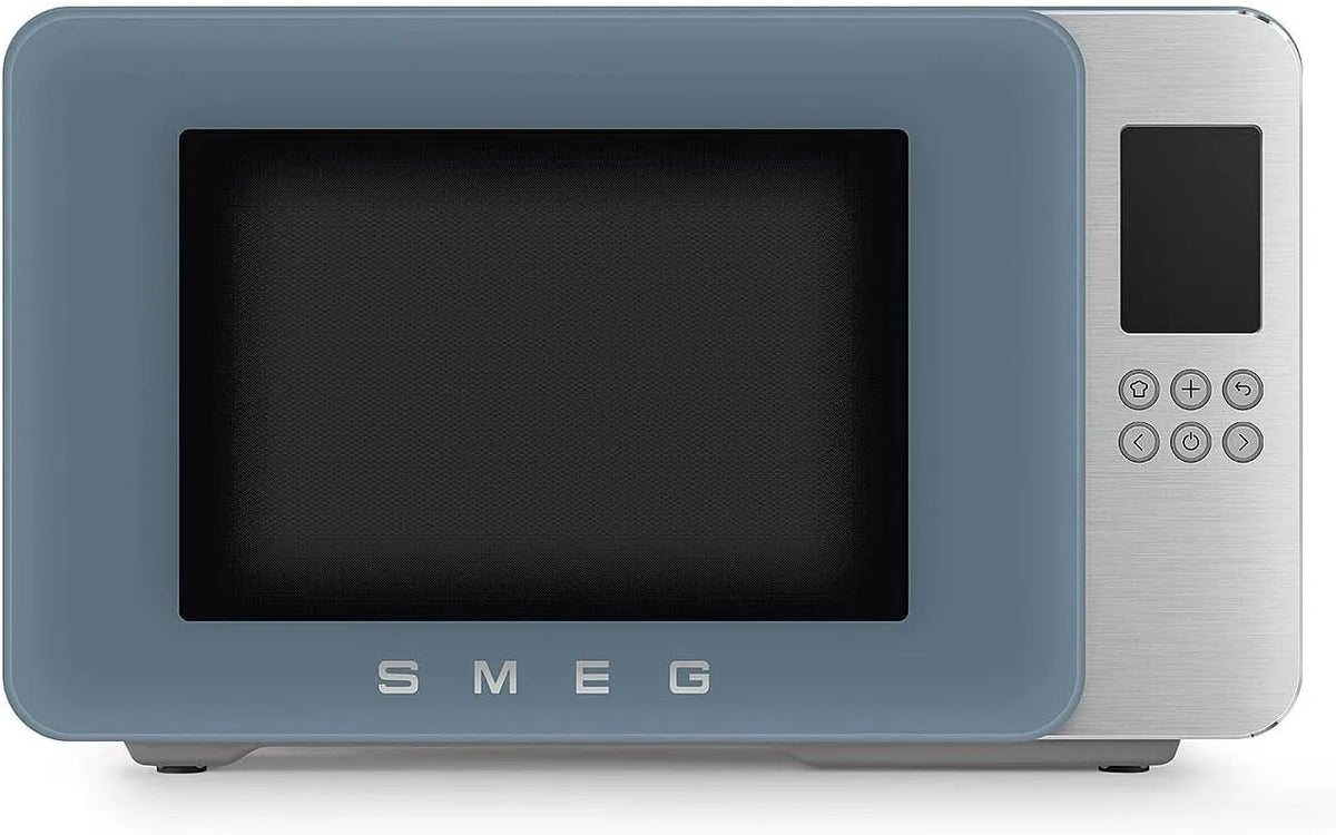 Smeg four à micro-ondes MOC01SBMEU, 4 Fonctions et 18 Programmes Automatiques, Technologie Inverter, Accessoire Grille Inclus, puissance 1900 W