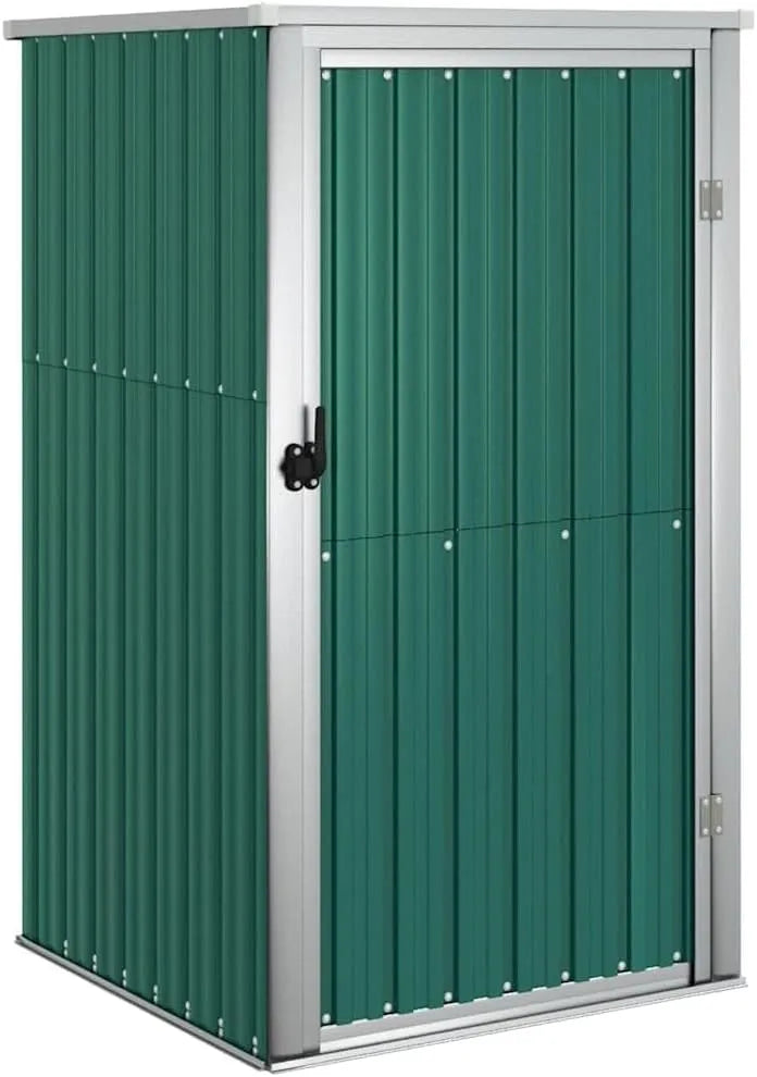 Abri de jardin vidaXL, dimensions 88 x 89 x 161 cm, En acier galvanisé, Abri de rangement, Abri à outils, Vert