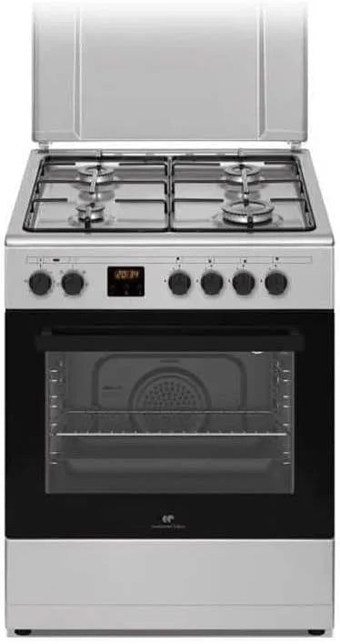 Modèle CONTINENTAL EDISON CECG60FCS1 L59 P61 Cuisiniere gaz, 8 x xH83cm- Silver, 4 feux