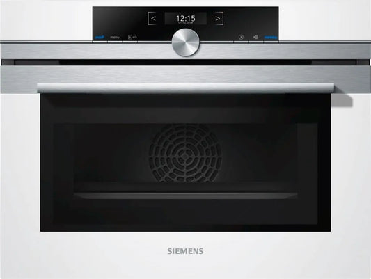 Siemens four électrique cm633gbw1, capacité 45 l, micro-ondes intégrée, modèle lectrique, finition blanche