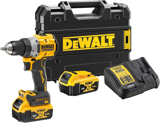 DeWalt perceuse DCD800P2T-QW, visseuse Compacte XR 18V 5Ah Li-Ion Brushless